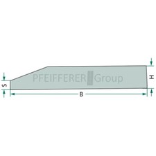 Sch&uuml;rfschiene L&auml;nge (mm) 2200 B / H / S (mm) V-Nr. 120 / 20 / 8