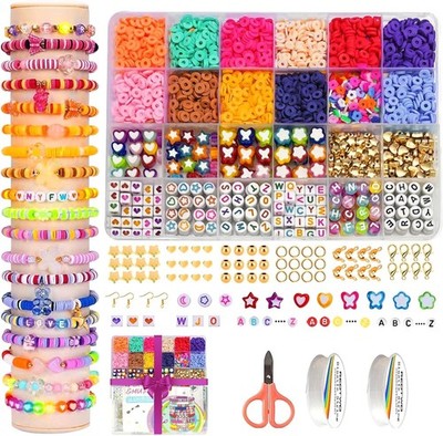 2800pcs Bracelet Making Kit Beads Alphabet Charms DIY Jewelry Craft Set Box