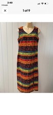 Women's Sleeveless Dress Multicolor Polyester Maxi Summer Fun Vibrant Color
