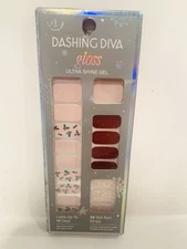 Dashing Diva Gloss Ultra Shine Gel Nail Strips [Holly]wood 32 Count Christmas