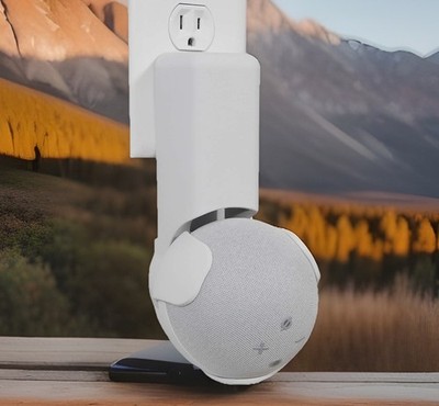  Wall Hangar Amazon Echo Dot (4th generation) Wall Outlet Hanger White