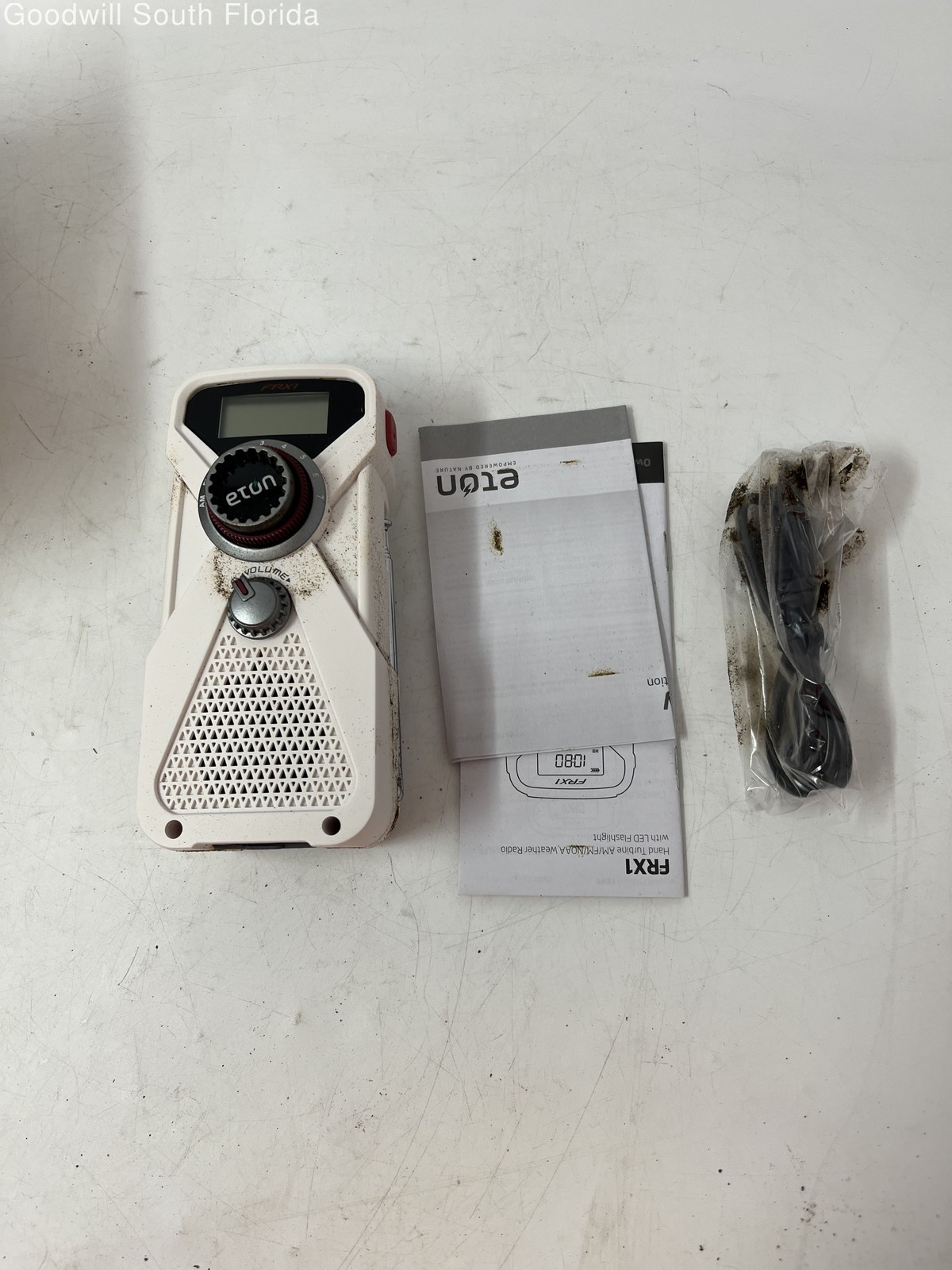Eton FRX1 Hand Turbine AM/AM Weather Radio With Accessories Not Tested
