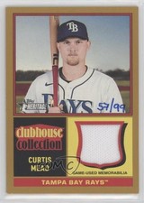2025 Topps Heritage Clubhouse Collection Relic Gold 57/99 Curtis Mead 1az7