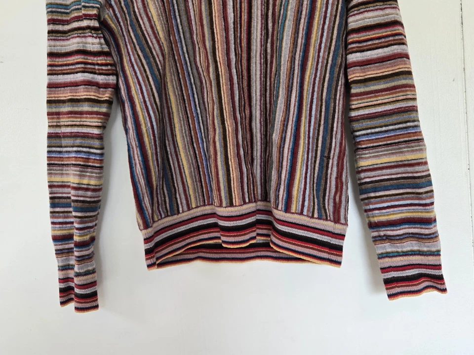 Paul Smith Sweater Mens M Signature Stripe Wool Italy Casual Fall - Image 4 of 4