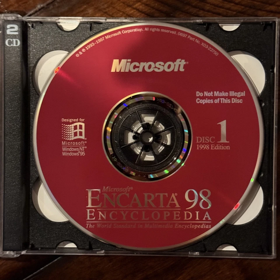 Microsoft Encarta 98 Encyclopedia PC - 2 CD's in one  - VG - Ships Same Day - Image 3 of 4