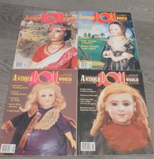 Vintage Lot of 4 Antique Doll World Magazine 1993-1996 P7585