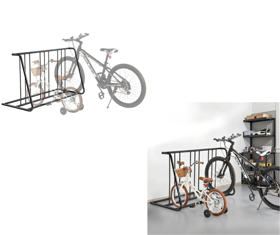 Râtelier Autoportant pour 6 Vélos avec Support Pneus Larges XL