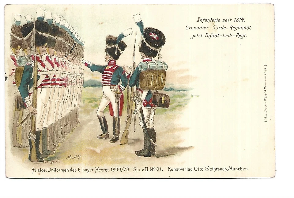 ALLEMAGNE HISTOR UNIFORMEN DES BAYER HEERES 1800/73 INFANTERIE SEIT 1814 - Photo 1/1