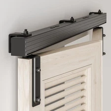 36"/3FT Box Rail Hardware Bi-Folding Sliding Barn Door Hardware Track Kit Hea...