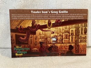 Walt Disney World Polynesian Village Trader Sams Grog Grotto New Post Card Brown