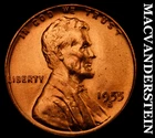 1955-S Lincoln Wheat Cent- Red Choice Gem Brilliant Uncirculated Luster #i3616