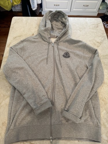 Moncler Men’s Gray Hoodie Full Zip XXL 👀🔥 Excellent Condition! Worn 3x!