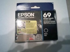 Genuine Epson 69 Black Ink Cartridges - EXP 06/2025