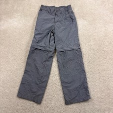 Columbia Convertible Pants Kids Size Small 8 Gray Elastic Zip Off Hike Travel
