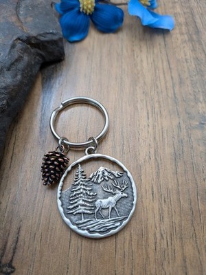 Moose Purse Charm, Moose Keychain, Mountain Themed Gift