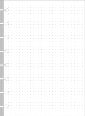 Junior Size TUL Discbound Dotted Refill Paper, 8-Disc Disbound Insert, 100 Sheet