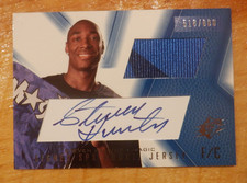 2001 Upper Deck SPX # 99 Steven Hunter Signed Rookie Jersey Card /800 MINT