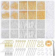Hypoallergenic Earring Making Kit, 2000Pcs Earring Making Supplies Kit with Hyp