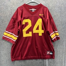 Vintage Nike Jersey Mens XL Red Yellow 24 Team Mesh Made USA 90s Football