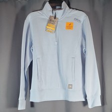 Ariat Rebar Women's Lightweight Fleece 1/4 Zip Mock Neck Pullover Pockets Blue M