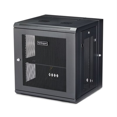 StarTech.com 4-Posten 12 HE Wandmontage Netzwerkschrank mit 1 HE Regal 19 Klappwand -