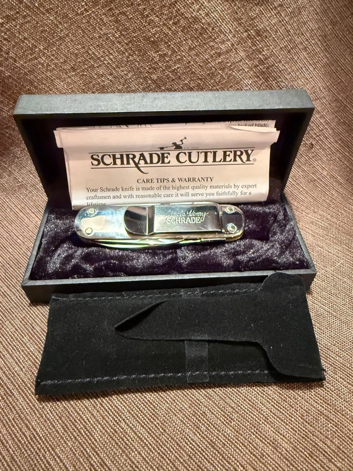 Cuchillo con incrustación Schrade Uncle Henry Southwestern - Perla de coral turquesa - Hecho en EE. UU. Foto 4 de 4