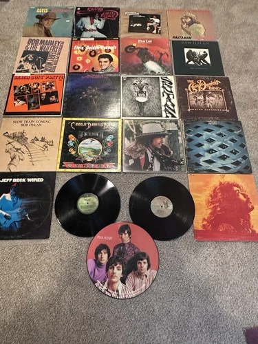 Vinyl Record Lot Of 20  Elvis Dillon Van Halen Queen Marley Santana Meatloaf Who