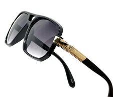 MAN SUNGLASSES GAZELLE SQUARE SPORT OVERSIZED RUN DMC HIP HOP RETRO DESIGNER NEW