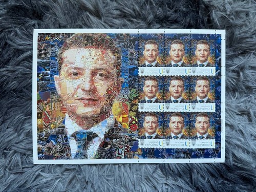 Briefmarken «Wolodymyr Selenskyj» ILLEGAL. VOLLBLOCK. Krieg Ukraine 2022