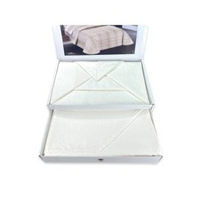 Parure de lit double skinny complète, draps en pur coton et couvre-lit double d'