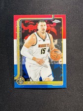 2025-26 Topps Chrome Nikola Jokic #25 Red White Blue REF Nuggets Buy Back FO94