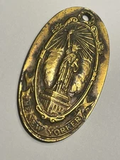 Antique New Yorker Hotel Key Fob Chain Tag Brass Ornate Historic Rare NY USA