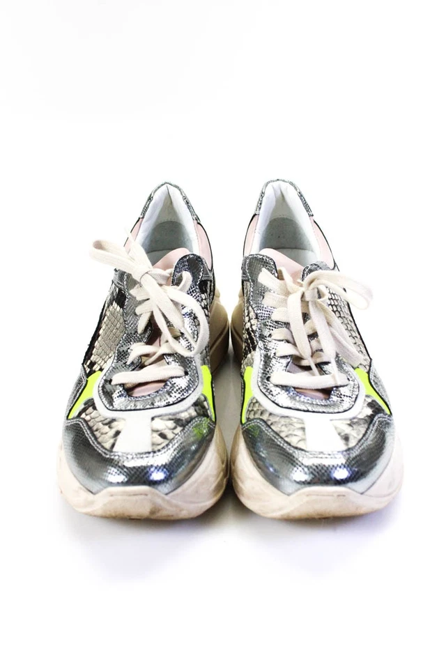Steve Madden Mujer Multicolor Piel de Serpiente Estampado Plataforma Tenis Zapatos Talla 7 Foto 2 de 4