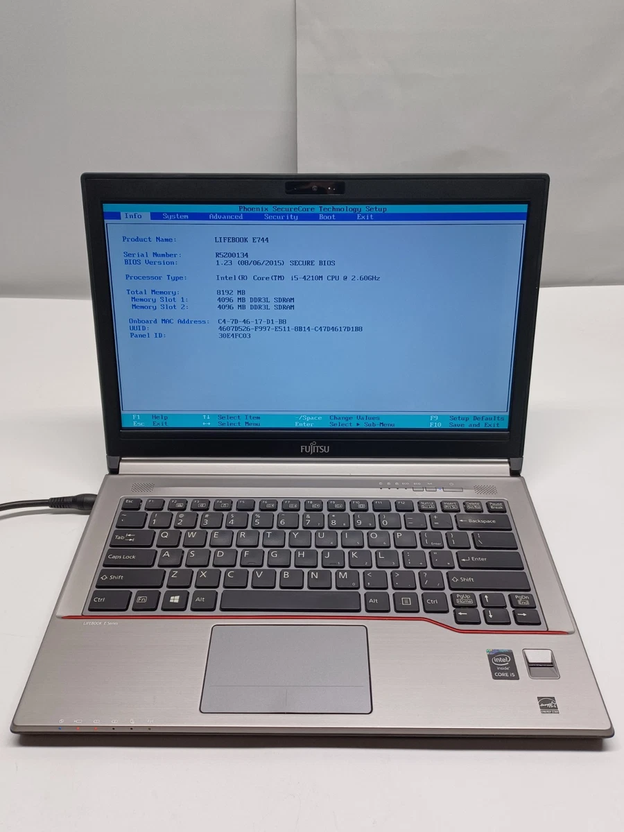 Fujitsu 8 GB RAM PC Laptops & Netbooks 256 GB SSD Capacity for