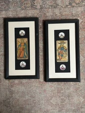 Vintage 1800 century OLD PARIS PORCELAIN GRAND TOUR BRIDGE MARKERS FOR CARD GAME