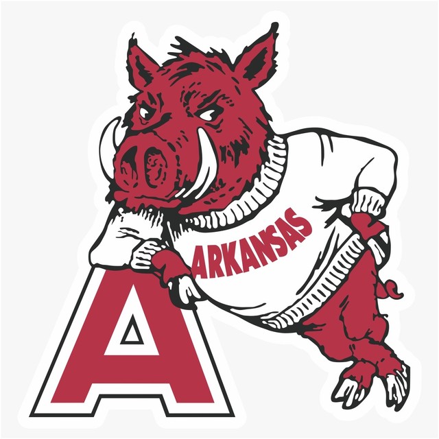 Arkansas Razorbacks Primary 2 NCAA Diecut Vinyl Decal Sticker Buy 1