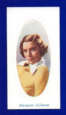 MARGARET SULLAVAN 1936 GODFREY PHILLIPS EMBOSSED SCREEN STARS #19 NEARMINT (ST)