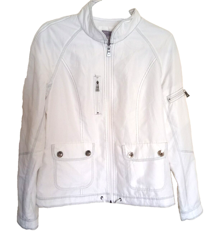 Veste Femme LAURA SCOTT - Taille XL, 100% Coton, Beige, Zip Et Poches, Occasion Très Bon état