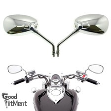 1 Paar Universal 10mm Chrom Motorrad Spiegel Rückspiegel 360 Gedreht E-geprüft