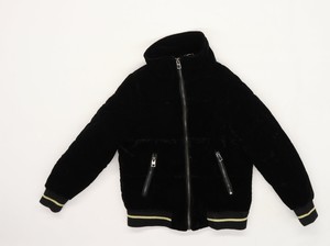 black velvet puffer coat