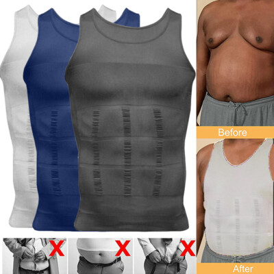 Unterhemd Herren Body Shaper Funktionsshirt Herren Bauchweg Kompressionsshirt DE