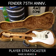 2021 Fender MIM 75th Anniversary Player Stratocaster Electric Guitar Polar White
