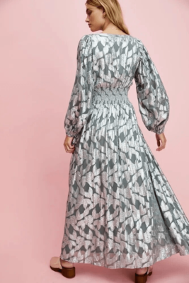 Free People Jen's Pirate Booty Rising Star Lapis Maxi Dress Size S | eBay