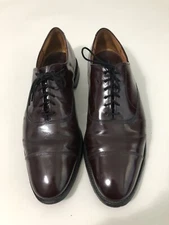 BURGANDY ALLEN EDMONDS PARK AVENUE LEATHER OXFORD DRESSS SHOES MENS SIZE 10.5C