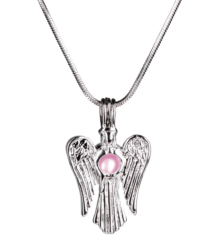 BRUBAKER Schutzengel Wunschperle Muschel Perle m. Kette Halskette Engel-Anhänger - Bild 3 von 4
