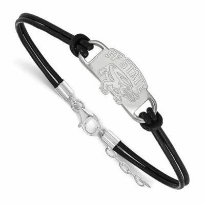 SS San Francisco State Univ Lederarmband 7 Zoll mit Verlängerung