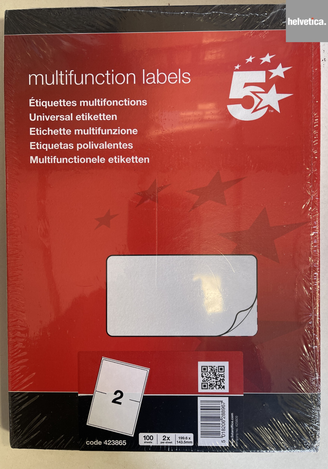 5 Star 100 X Sheets Laser Printer Address Labels 2 per A4 Sheet 423865 ...