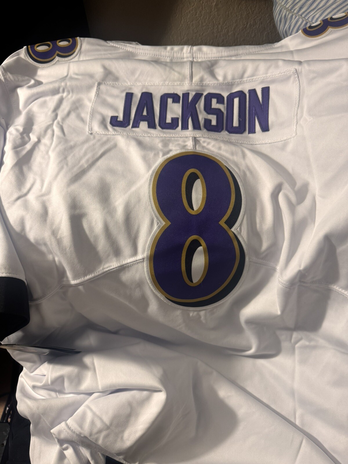 Lamar Jackson #8 Baltimore Ravens Men's Game Limited Jersey White