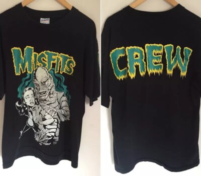 Misfits Creature Black Lagoon black T shirt 2 side 90s Rare Design S-5XL