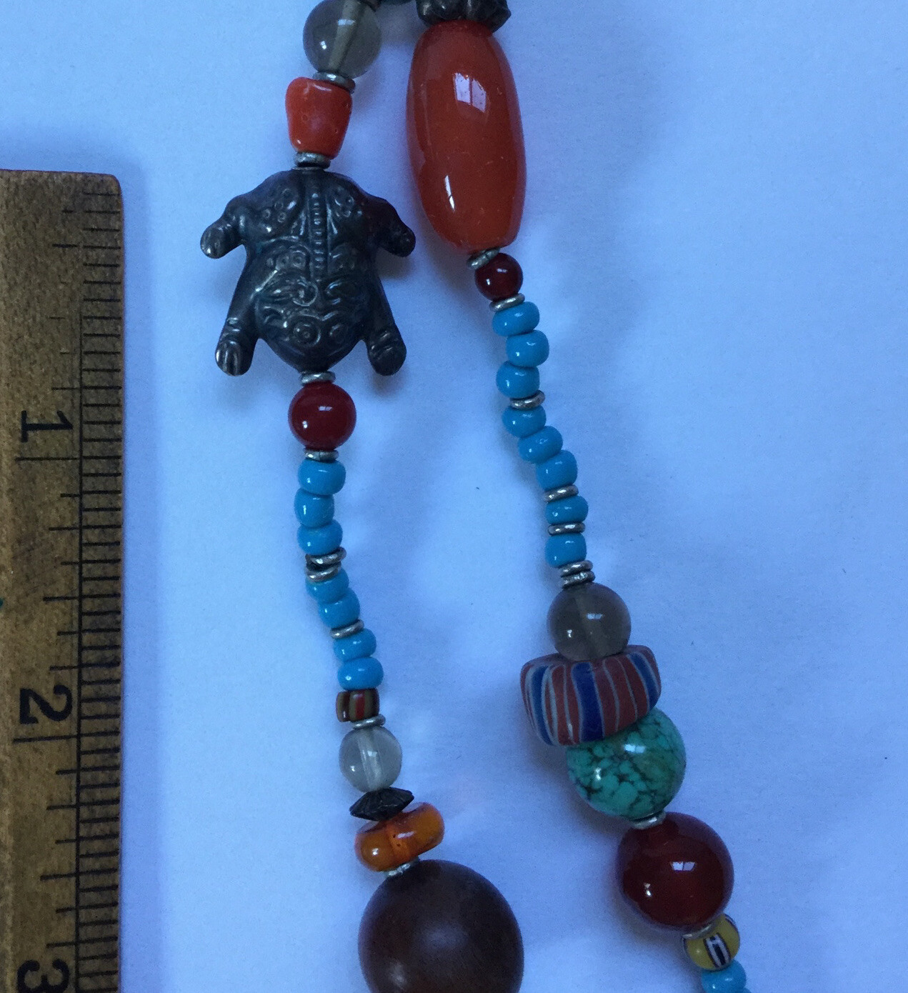 Multicolor Double Strand Mixed Bead Necklace Glas… - image 5